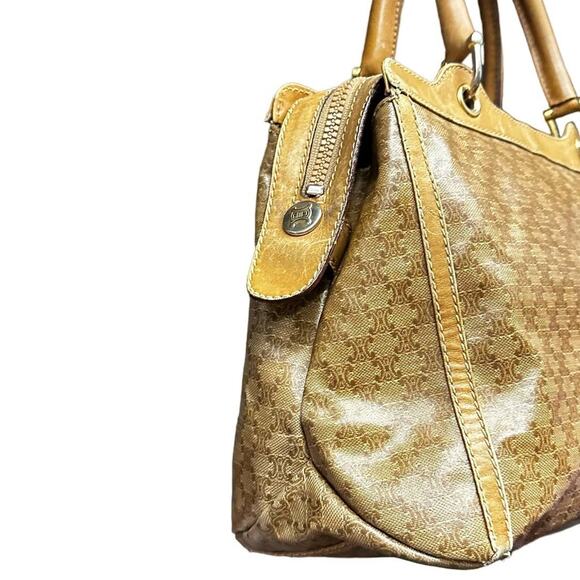 Celine Paris Tan Macadam Boston Handle Bag - Picture 4 of 16